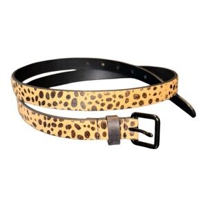 GAP Genuine Cow Leather Belt Cheetah Print Haircalf Size Large M